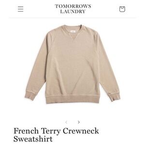 Tomorrow’s Laundry French Terry Crewneck - Large - (color) Washed Antler